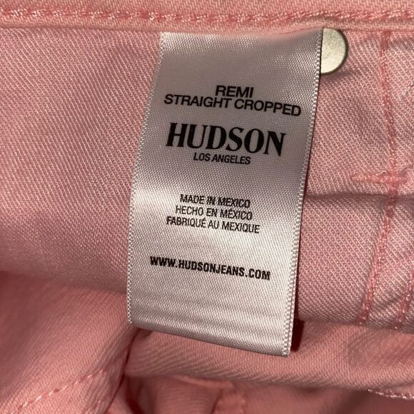 HUDSON Soft Pink Remi Straight Cropped Denim Jeans - Picture 7 of 7